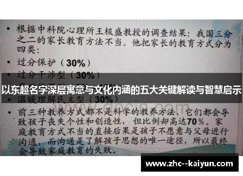 以东超名字深层寓意与文化内涵的五大关键解读与智慧启示